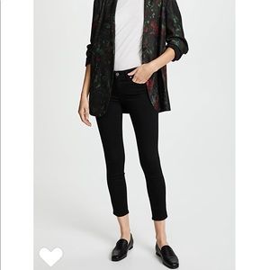 2 Pair Paige Verdugo Crop Jeans size 26 Black and Pink